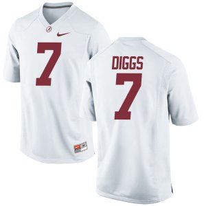 Women's Alabama Crimson Tide #7 Trevon Diggs White Authentic NCAA College Football Jersey 2403SUED4